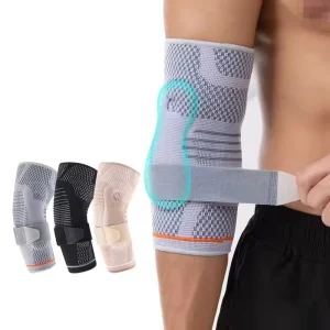 Elbow Compression Support Brace 3D Knitted Breathable Adjustable Silicone Pad for Tennis Muscle Strain OEM ODM Custom