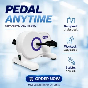 Electric Arm and Leg Rehabilitation Exercise Bike Pedal Exerciser for Disabled