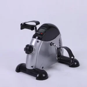 Electric Bike Pedal Trainer with LCD Display, Adjustable Resistance, Arm and Leg Rehabilitation