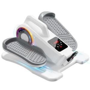 Electric Desk Elliptical Machine ABS Portable Seated Pedal Exerciser with 12-Speed Adjustment for Home Use