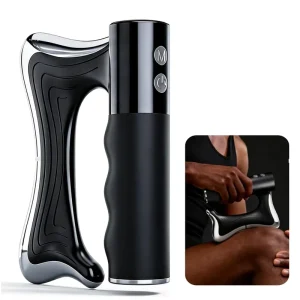Electric Fascia Massager and Scraping Tool with 3 Speeds and Hot Compress