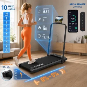 Electric Fitness Home Portable Folding Walking Pad Running Treadmill Machine for Small Apartment