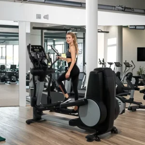 Electric Foldable Cardio Fitness Elliptical Machine Magnetic Resistance LED Display 22KGS Flywheel Commercial Use