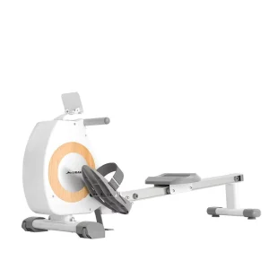 Electric Foldable Rowing Machine Magnetic Resistance Silent Operation Multi-Speed Adjustment for Home Use