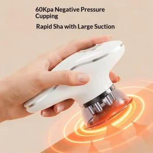 Electric Gua Sha Cupping Massager with Red Light and Heat for Body Shaping and Muscle Relaxation