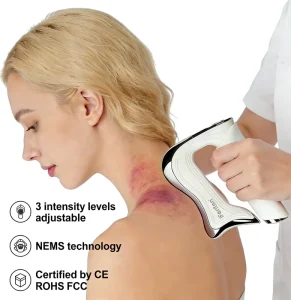 Electric Guasha Fascia Scraper, Portable NEMS Fascia Massager for Travel and Home Use