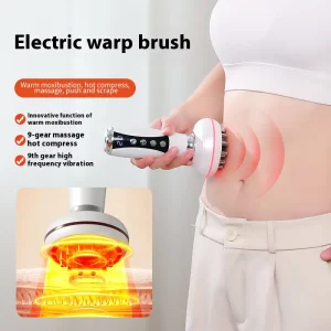 Electric Meridian Massage Brush High-Frequency Vibration Scraping Tool Portable Body Sculpting Device
