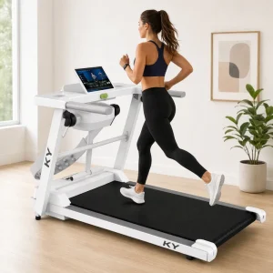 Electric Motorized Foldable Treadmill with LCD Screen and 2.5 HP Motor for Home Gym
