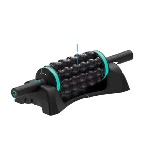 Electric Muscle Roller with Hands-Free Base, Rechargeable Deep Tissue Body Massager for Back and Legs