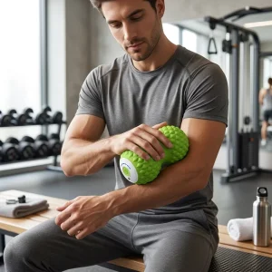 Electric Rechargeable Peanut Massage Ball, Vibrating Deep Tissue Massager for Plantar Fasciitis and Sciatica Relief
