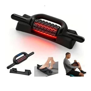 Electric Rolling Percussive Massager with Red Light for Lymphatic Massage and Muscle Recovery
