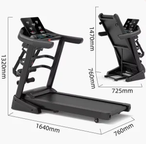 Electric Treadmill with 3.0HP Motor, LED Screen, Auto Incline, Foldable, for Home and Indoor Gym Use