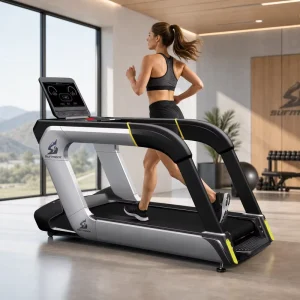 Electric Treadmill with Massage Function, LCD Screen, and Black Finish