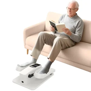 Electric Under Desk Elliptical Machine Seated Pedal Leg Exerciser for Seniors Home Use with Display Monitor