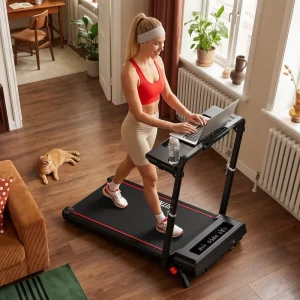Electric Walking Pad Treadmill Portable LED Screen Remote Control 0.8-6/10km/h Walking Pad