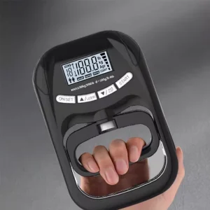 Electronic Display Grip Strength Tester, Finger and Hand Gripper for Fitness Training and Home Gym Use