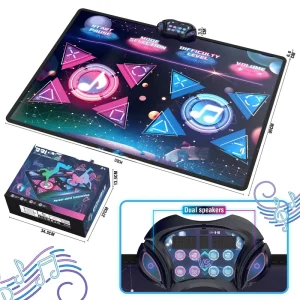Electronic Interactive Musical Dance Mat with Light-Up Game for Kids