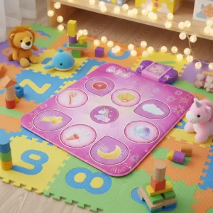 Electronic Musical Dance Mat with LED Lights and Adjustable Dance Pad Game