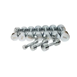 Electroplated Solid Round Steel Dumbbells, 1-10 kg, Anti-Slip, Corrosion-Resistant