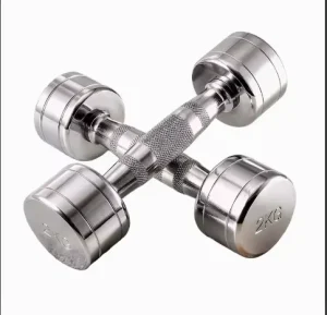 Electroplated Steel Round-Head Dumbbell, 1-10 kg