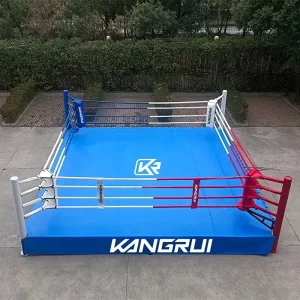 Elevated Stainless Steel Square Boxing Ring for Muay Thai, Sanda, Wrestling Training and Competition