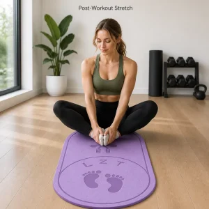 Elliptical TPE Jump Rope Mat Non-Slip Shock-Absorbing Laser Pattern