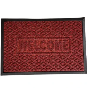Embossed Grass Surface Non-Slip Outdoor Door Mat Jacquard Puzzle Pattern Washable Oriental Style