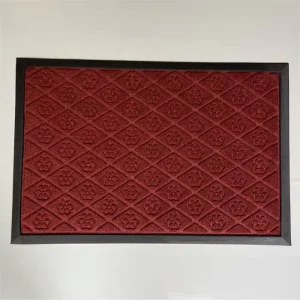 Embossed Indoor Outdoor Waterproof Anti-Slip Rubber Entrance Door Mat for Hotels and Offices