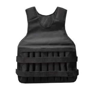 Empty-Shell Weighted Vest, Adjustable, High Loading Capacity, Running Training, Black
