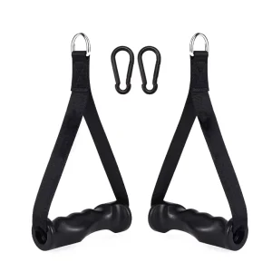 Ergonomic ABS Gym Fitness Resistance Bands with Carabiner Workout Accessories for Cable Machine Attachment