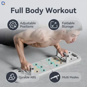 Ergonomic Adjustable Foldable Push-Up and Sit-Up Training Board with Non-Slip Handles
