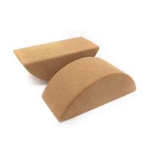 Ergonomic Curved Half Moon Cork Yoga Block