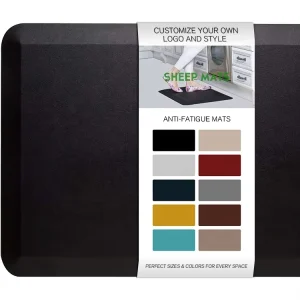 Ergonomic Cushioned PU Thick Anti-Fatigue Washable Modern Standing Desk Mat for Kitchen & Office