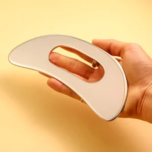 Ergonomic Stainless Steel Guasha Board for Acupressure Massage and Soft Tissue Recovery GSB26002