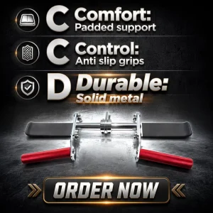 Ergonomic Steel Heavy-Duty Portable Anti-Slip BT Bar Arm Blaster, Converging/Diverging Grip Cable Attachment for Biceps