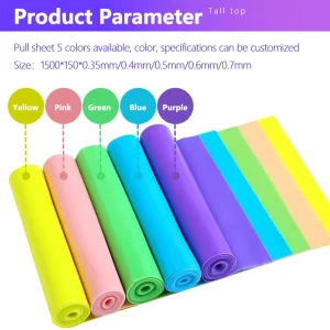 Exercise Bands Physical Elastic for Yoga Pilates Home Workout Fitness Rehab TPE Resistance Band Source Factory
