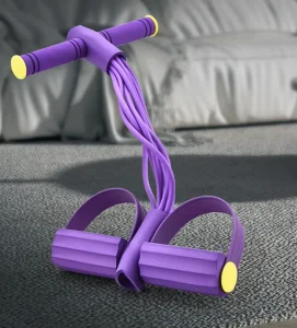 Exercise Bands for Women and Men, 10-Tube Pull Rope with Foot Pedals, Foam Material, Anti-Slip, Durable, for Yoga and Pilates