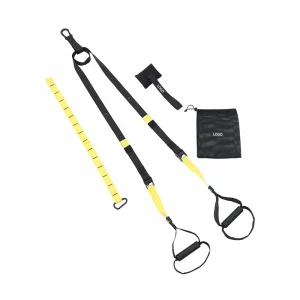 Exercise Suspension Trainer Set Non-Slip Rubber Handles Adjustable Straps Home Gym