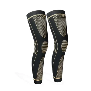 Extended Copper Ion Polyester Non-Slip Unisex Sports Knee Pads JBYS-1346 for Basketball, Football, Mountaineering, and Cycling