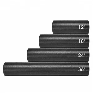 Extra-Firm Black Composite Round High-Density EPP Foam Roller, 12, 18, 24, or 36 Inches