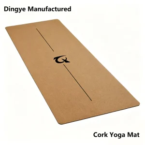 Extra Long & Wide 6mm Natural Cork Rubber Yoga Mat Shock Absorbing Joint Support for Pilates Meditation