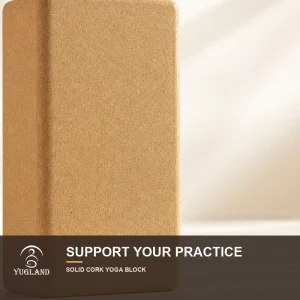 Extra-Thick Cork Yoga Block, Foam Brick for Pilates and Posture Correction