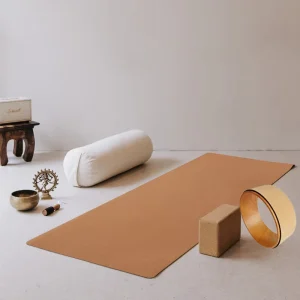 Extra Thick Cork Yoga Mat Set Non-Slip Starter Kit RPET Recyclable Yoga Mats with Strap