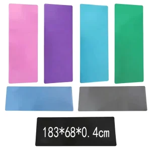 Extra Wide 4mm PU Yoga Mat, Non-Slip, Natural Rubber Base