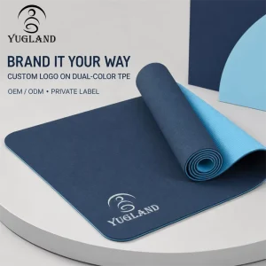 Extra Wide TPE Yoga Mat High Density Non Slip Training Pad for Gym Pilates Factory
