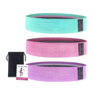 Extra Width Fabric Resistance Band Set for Thigh Exercises