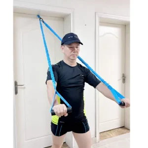 Fabric Protective Sleeve Exercise Band with Handle
