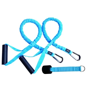Fabric Protective Sleeve Exercise Band with Handle for Workout