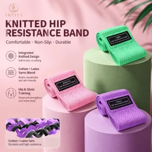 Fabric Resistance Bands Set, Anti-Slip Booty Bands for Glute Workout, Yoga, and Pilates