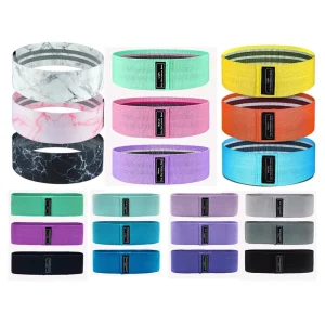 Fabric Resistance Bands Set Custom Yoga Fitness Workout Strength Pilates Accessories Kit Exercise Mini Loop for Booty Legs Butt